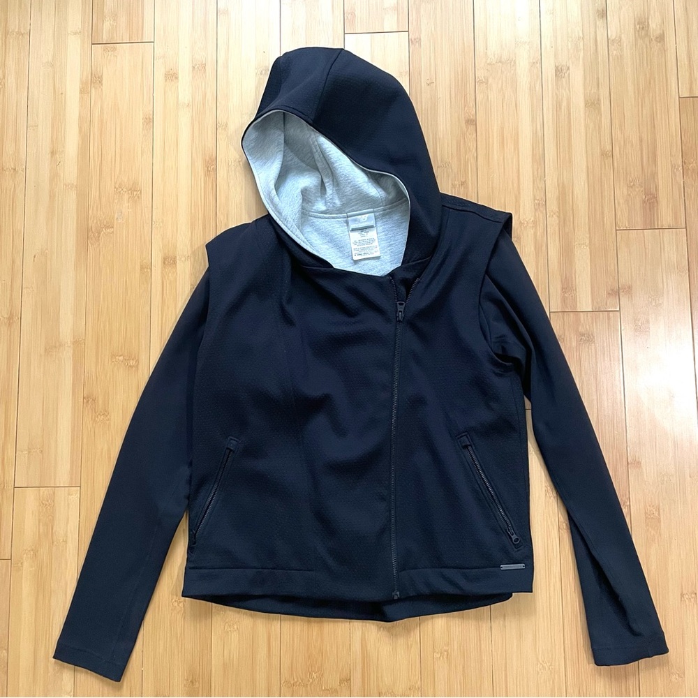New Balance Black Hooded Jacket Size Medium